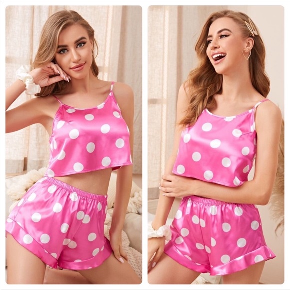 NEW Polka Dot Satin Sleep Set - Picture 2 of 3